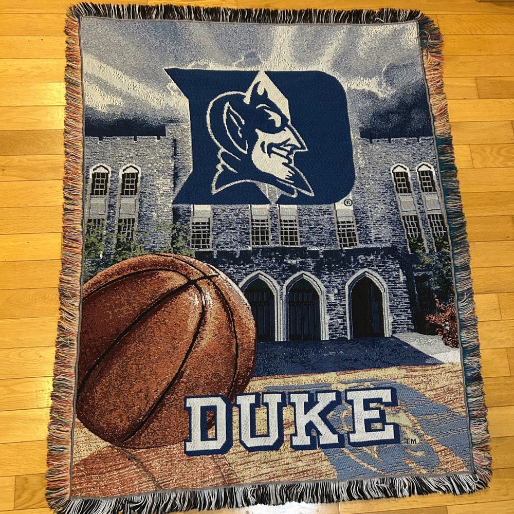 Duke Blue Devils Basketball Woven 4'x5' Tapestry Throw Blanket NCAA Northwest Co